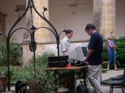 Jean Paul Merlin et Antoine Villeret lors de la diffusion acousmatique.