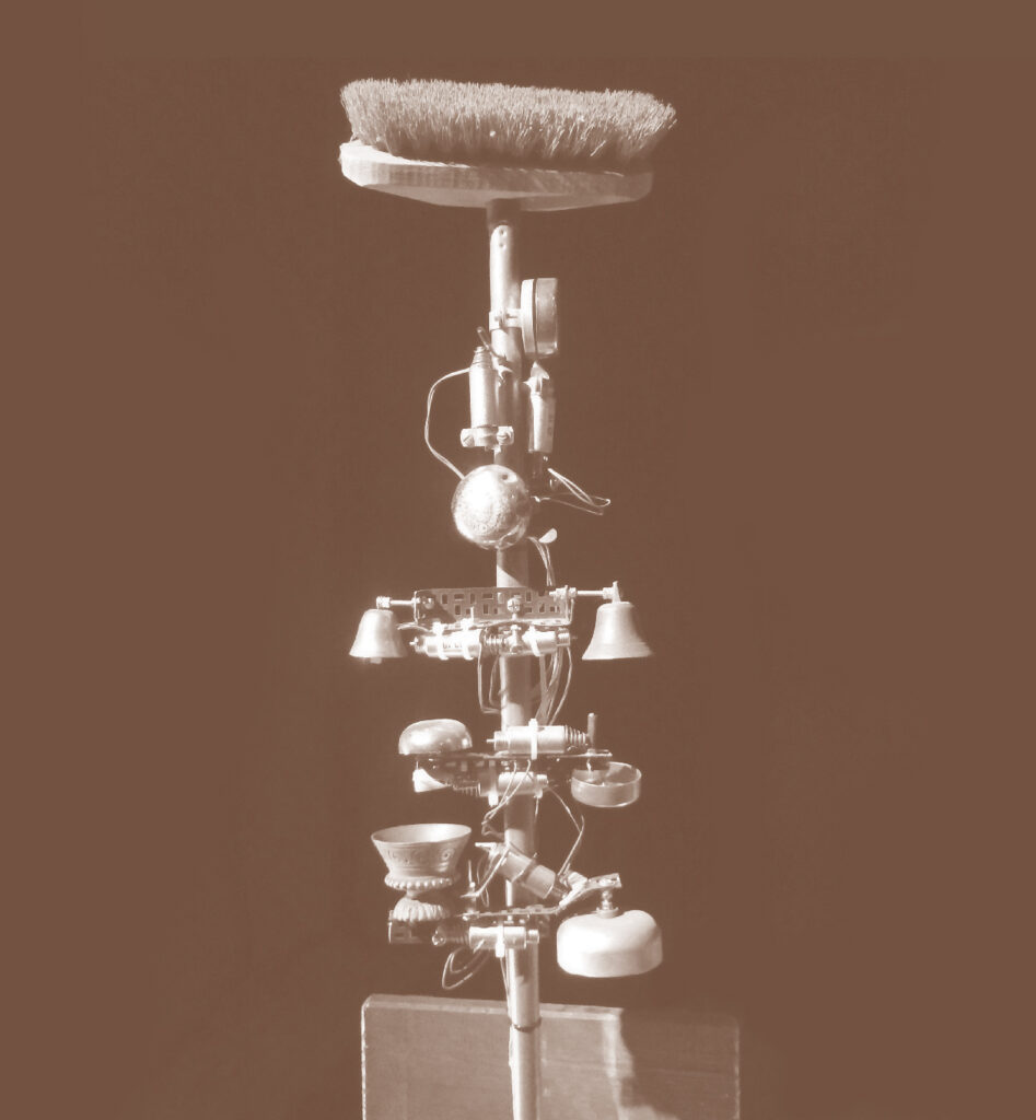 Portrait de l'artiste avec des instruments